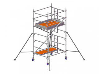 Profesionální hliníkové lešení o pracovní výšce 4,7 m, půdorys lešení 1,45 x 1,8 m Transform Tower
