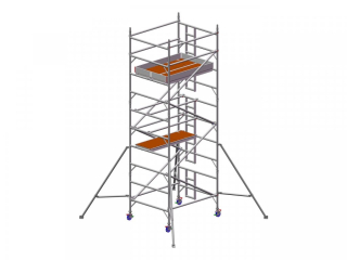 Profesionální hliníkové lešení o pracovní výšce 6,2 m, půdorys lešení 1,45 x 1,8 m Transform Tower