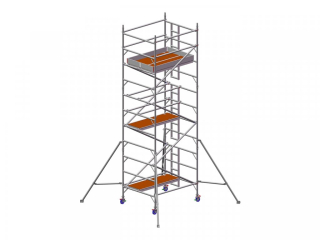 Profesionální hliníkové lešení o pracovní výšce 6,7 m, půdorys lešení 1,45 x 1,8 m Transform Tower