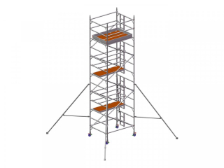 Profesionální hliníkové lešení o pracovní výšce 7,7 m, půdorys lešení 1,45 x 1,8 m Transform Tower