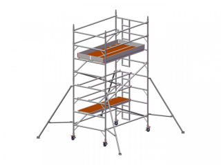 Profesionální hliníkové lešení o pracovní výšce 5,2 m, půdorys lešení 1,45 x 2,5 m Transform Tower