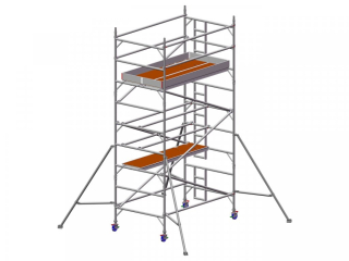 Profesionální hliníkové lešení o pracovní výšce 5,7 m, půdorys lešení 1,45 x 2,5 m Transform Tower