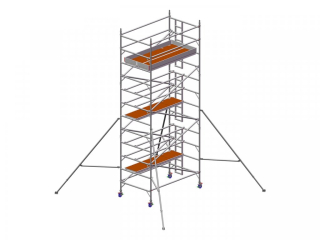Profesionální hliníkové lešení o pracovní výšce 7,2 m, půdorys lešení 1,45 x 2,5 m Transform Tower