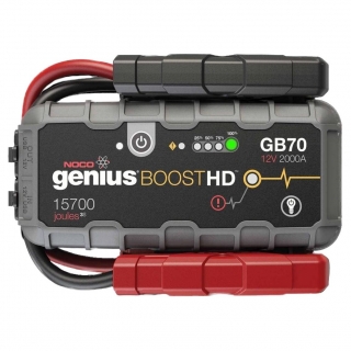 Startovací zdroj, booster 12V, 2000A, až 40 skokových startů, Lithium-Iontová baterie 56 Wh, pro benzínové motory do objemu 8 l a dieslové motory do 6 l BOOST HD GB70 NOCO