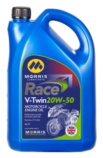 Morris Race V-TWIN 20W-50, olej pro 4-taktní motocyklové motory, 4l