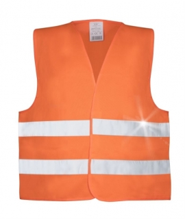 Reflexní vesta ALEX HiVis, EN ISO 20471, Třída 2, univerzální velikost - ORANŽOVÁ