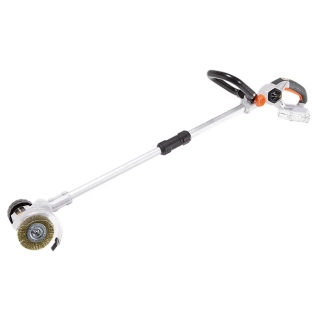 Aku bezdrátový kartáč na čištění spár, odstraňovač plevele, mechu a nečistot, 18V Li-Ion, 1200ot./min., průměr 100mm, bez baterie a nabíječky, MAXXPACK BATAVIA