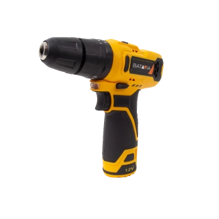Aku bezdrátový kombinovaný šroubovák a vrtačka s příklepem nejen pro kutily, 12V, Li-Ion, 28 Nm, bez baterie a nabíječky, bateriová platforma FIXXPACK BATAVIA
