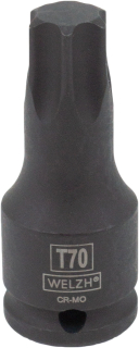 Hlavice zástrčná 3/8", Torx T25, pro rázové utahováky, CrMo, Welzh