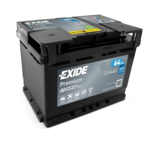 Autobaterie EXIDE PREMIUM CARBON 12V, 64Ah, 640A, EA640