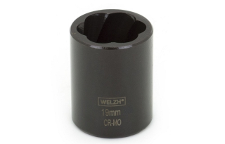 Hlavice nástrčná 3/8" k povolování poškozených matic a šroubů, 10 mm, CrMo, Welzh