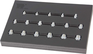 Nástrčné hlavice 3/8", 6 hran, 8 - 24 mm, CrV, sada 17 dílů, Welzh