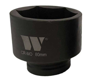 Hlavice nástrčná 1", 6 hran, pro rázové utahováky, CrMo, 80 mm, Welzh