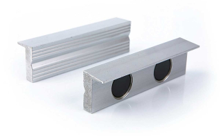 Hliníkové čelisti s přídržnými magnety pro svěrák, šířka 125 mm