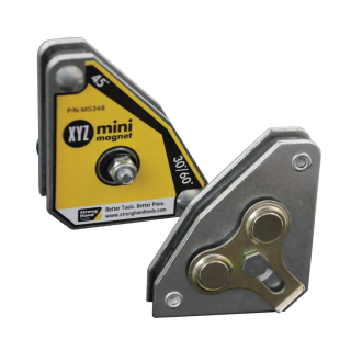 MINI magnetické úhelníky XYZ, 2 kusy, tažná síla 14 kg, úhly 30°/60°, 45°, 90°, AEK
