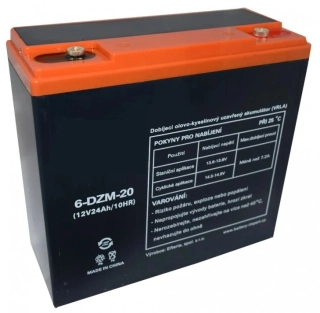 Trakční gelová baterie pro elektrický dempr 6-DZM-20 24 Ah, 12 V