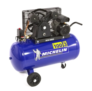 Olejový, výkonný, vzduchový kompresor s řemenovým pohonem, 10 barů, 100 l, 2,2 kW, 350 l/min., 230 V MICHELIN VCX 100/3