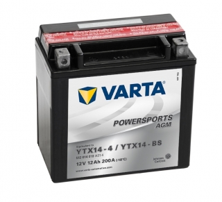 Motobaterie VARTA POWERSPORTS AGM 12 Ah , 12 V , 512 014 , YTX14-BS