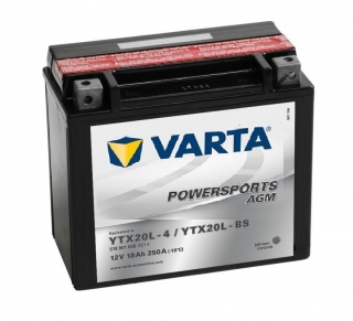 Motobaterie VARTA POWERSPORTS AGM 18 Ah , 12 V , 518 901 , YTX20L-BS