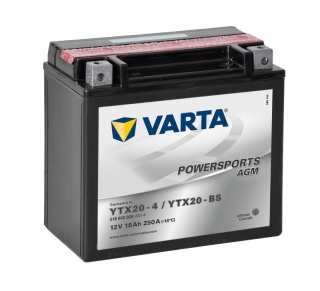 Motobaterie VARTA POWERSPORTS AGM 18 Ah , 12 V , 518 902 , YTX20-BS