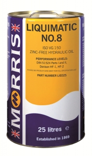 Morris Liquimatic 8 - ISO 150 - bez-zinkový hydraulický olej, 25 l